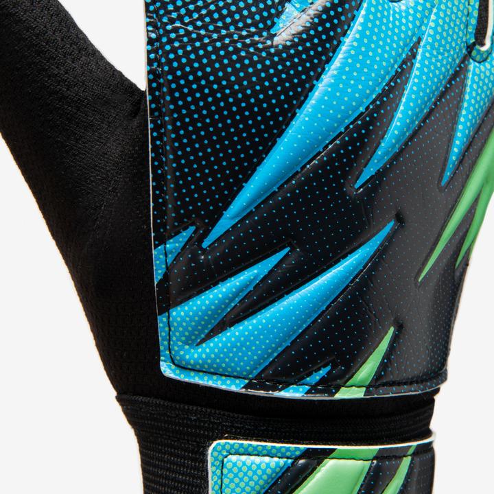 Actual product image Kipsta Kids' resistant gloves First Blue/green (3)