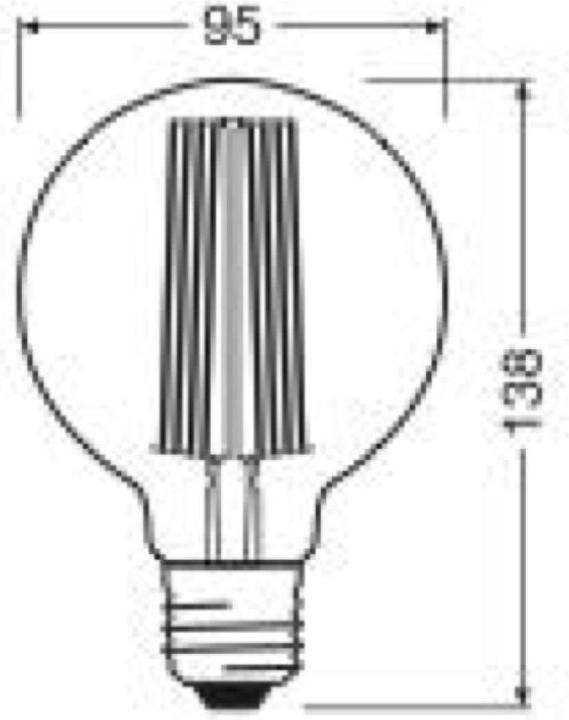 Immagine prodotto Osram Globo a filamento vintage 1906 Led Classic Slim (E27, 8.80 W, 806 lm, 1 x, F)