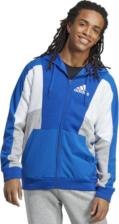 Immagine prodotto adidas Essentials Felpa con Cappuccio Blocchi di colore Cerniera su intera lunghezza Uomo (S)