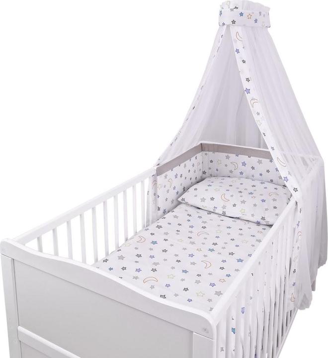 Produktbild jonka Gitterbetten Komplettbett Mona Weiss 70 x 140 cm - Nachthimmel - (70 x 140 cm)