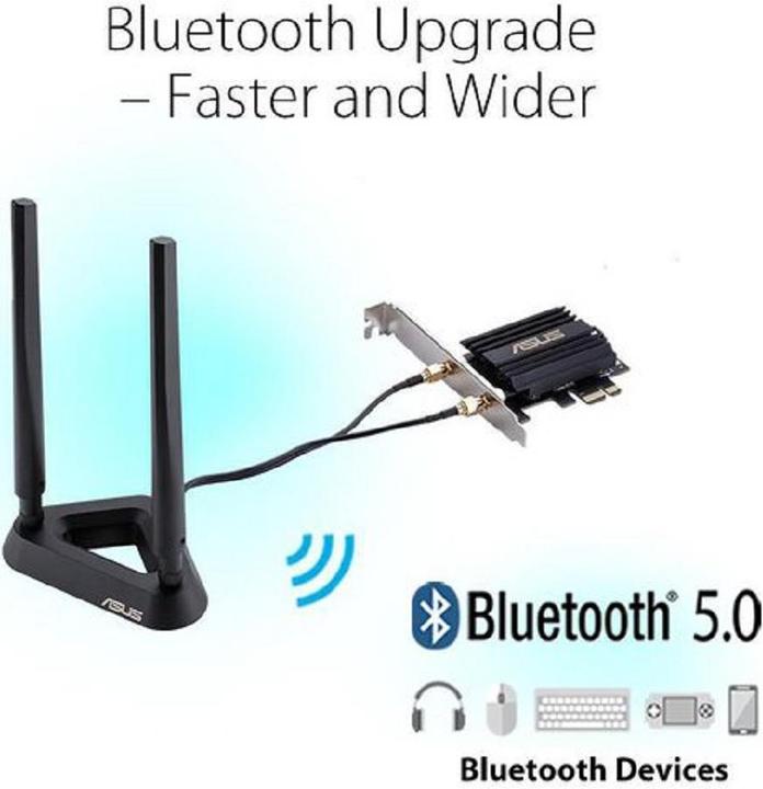 Actual product image ASUS PCE-AX58BT AX3000 WiFi 6 Adapter (Mini PCI Express)