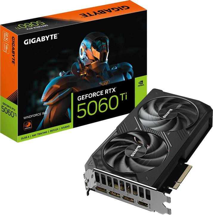 Produktbild Gigabyte GeForce RTX 5060 Ti WINDFORCE 16G (16 GB)