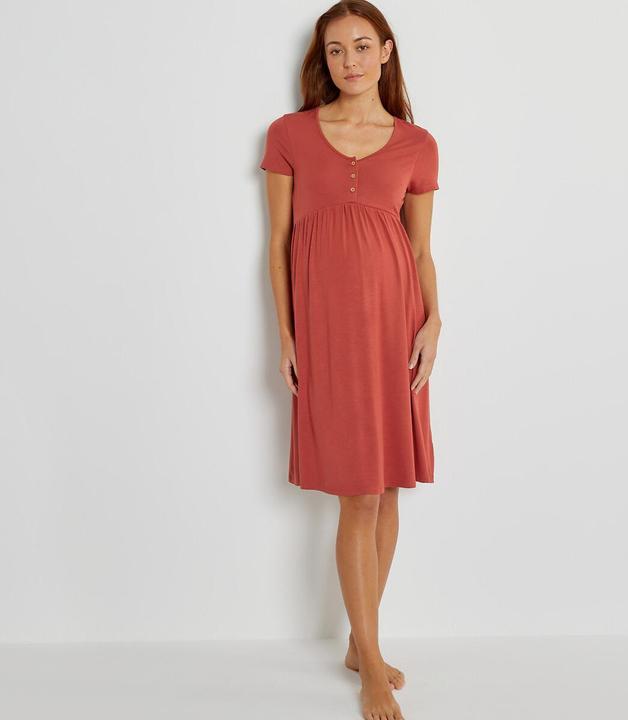Image du produit La Redoute Collections Chemise de nuit pour la grossesse et l'allaitement (46)