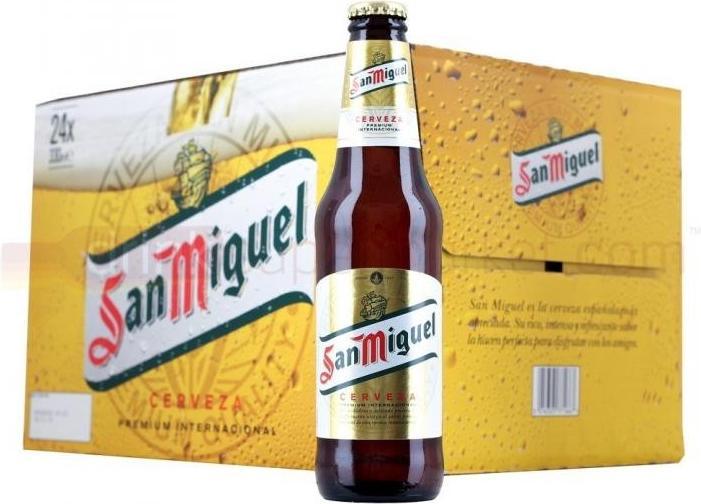 San Miguel Lager beer box 24 x 330 ml / 5.4 % Spain (24 x 33 cl)