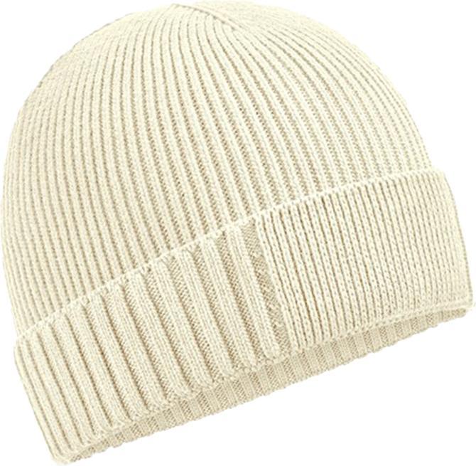 Beechfield Erwachsene BioBaumwolle Engineered Patch Beanie