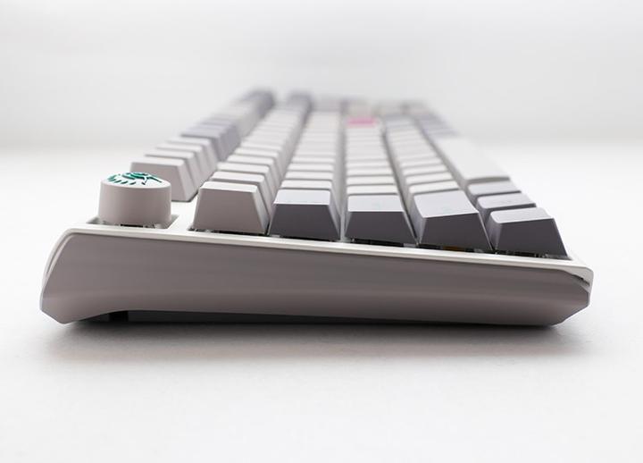 Actual product image Ducky One 3 Mist Grey TKL Gaming Keyboard, RGB LED - MX-Blue (DE, Cable)