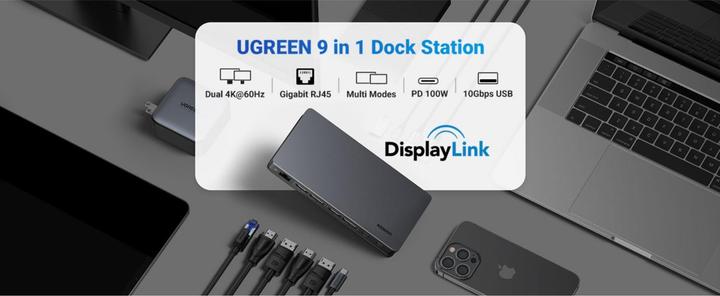 Image du produit Ugreen CM615 (USB-C, 9 Ports)