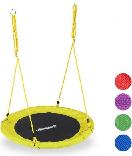 Image du produit Relaxdays Balançoire nid d'oiseau rond 90 cm