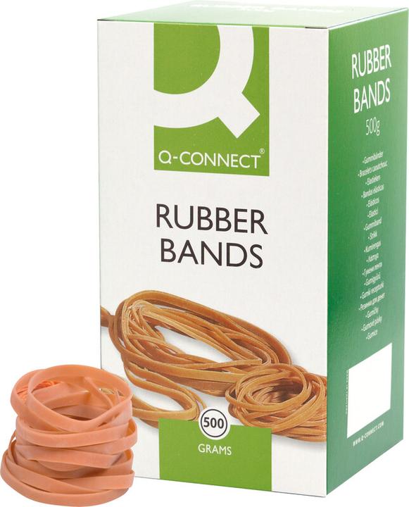 Image du produit Q-Connect Elastique no. 64 brun, 500g (250 pcs)