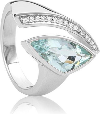 Produktbild Breuning RING - E.AQUA/Brill. 0,108 Ct. H/si (48, 585/14 K Gold)