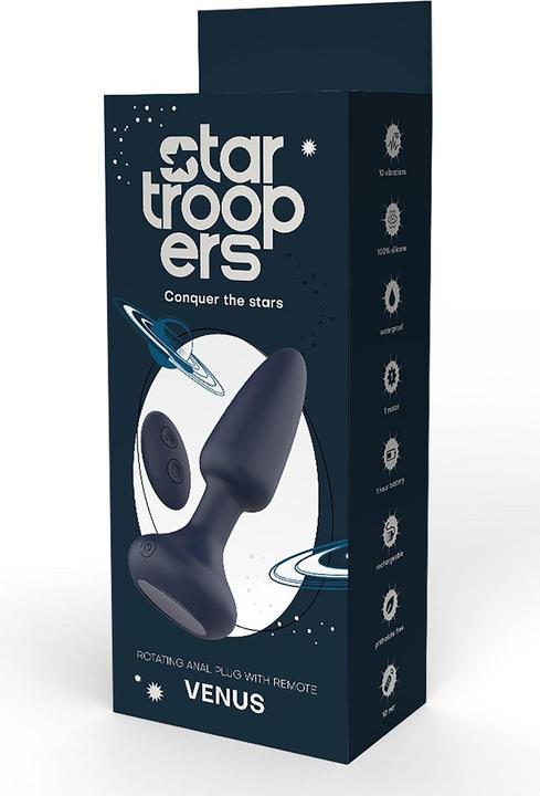 Productafbeelding Dreamtoys Dream Toys Startroopers Venus Roterende Plug Met Afstandsbediening Anaalplug Blauw 14,5 cm