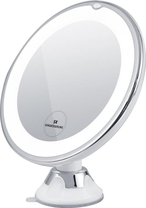 Actual product image Emke Illuminated Cosmetic Mirror With 5x Magnification, Strong Suction Cup, Glare-Free Led Light, 175mm