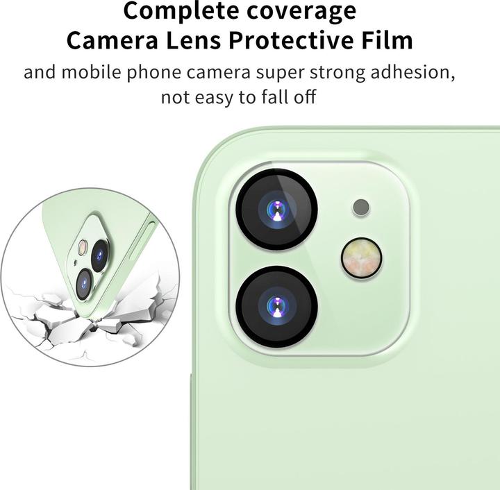 Actual product image Cadorabo Camera lenses protection (1 Piece, Apple iPhone 12)