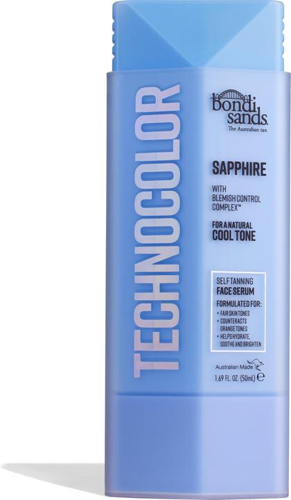 Bondi Sands Technocolor Sapphire Selbstbräuner Gesichtsserum Einfache Anwendung Streifenfreie Fake Tan Enric (Selbstbräunungsserum, 50 ml)