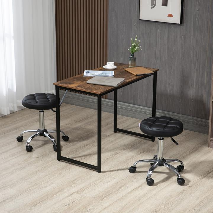 Image du produit Homcom Tabouret à roulettes, lot de 2