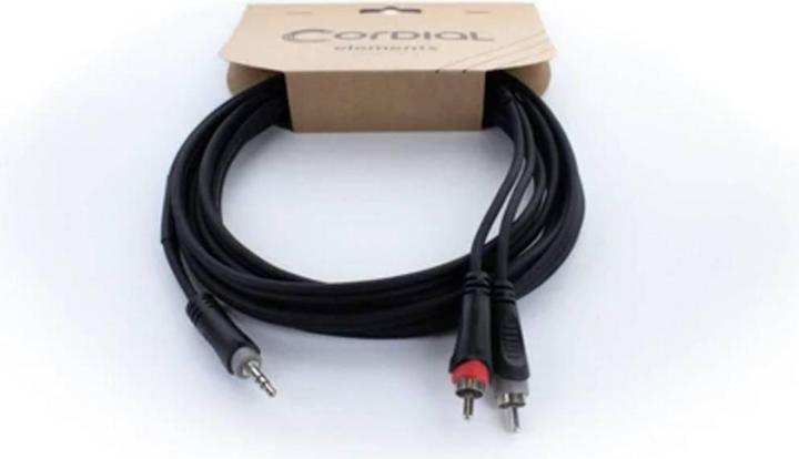 Actual product image Cordial 14856 Klinke / Cinch Audio Y-Adapter (1x Klinkenstecker 3.5 mm - 2x Cinc (3 m, 2.5mm, Cinch)
