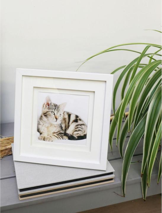 Actual product image Deknudt S65KK1 white 13x13 wood double passe-partout (13 x 13 cm)