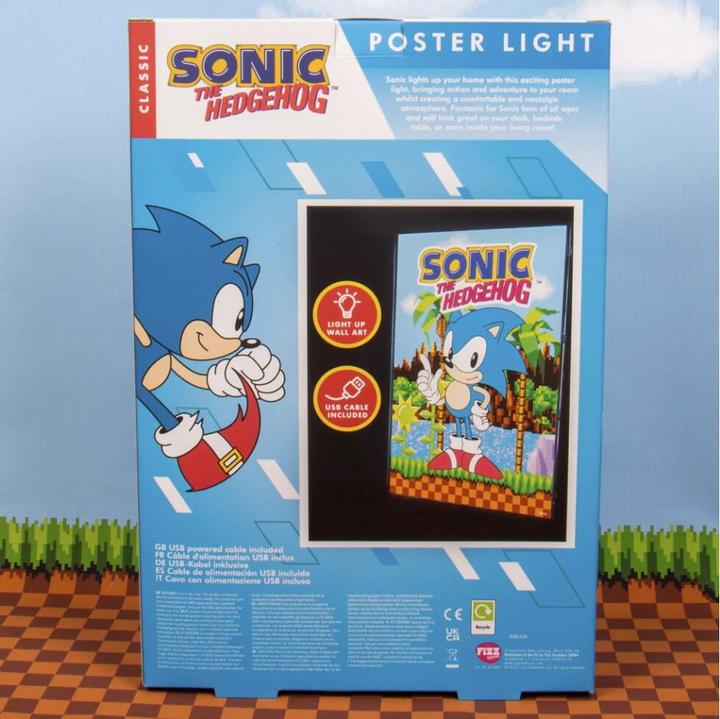 Actual product image Fizz Creations Sonic the Hedgehog poster with light-up function (21 x 30 cm)