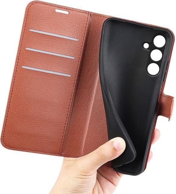 Actual product image MU Classic Litchi Leather Bookcover Series (Samsung Galaxy S24 FE)