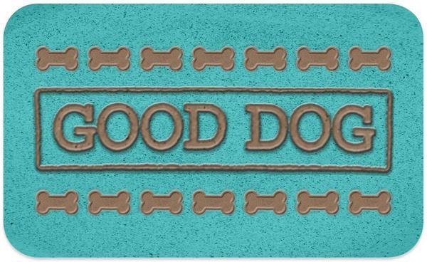Tarhong Bowl mat PVC Good Dog, 29.2 x 48.3cm, H 2 mm, turquoise