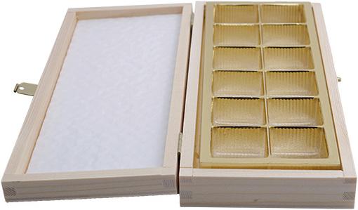 Immagine prodotto miniSchoggi Scatola di legno per 12 cioccolatini (12 x)