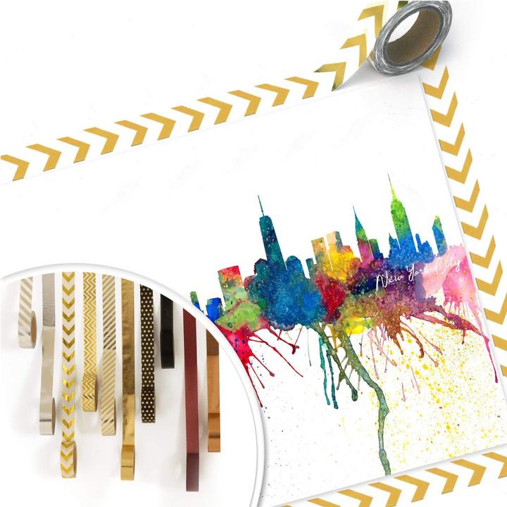 Immagine prodotto Trenddeko Bleichner - Acquerello di New York City Skyline (60 x 50 cm)