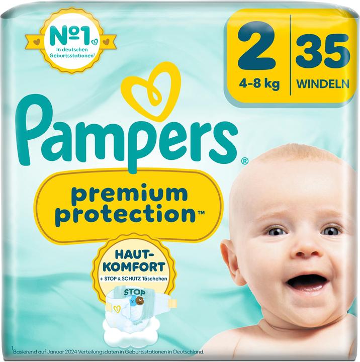 Produktbild Pampers Premium Protection (Gr. 2, Tragepack, 35 Stück)