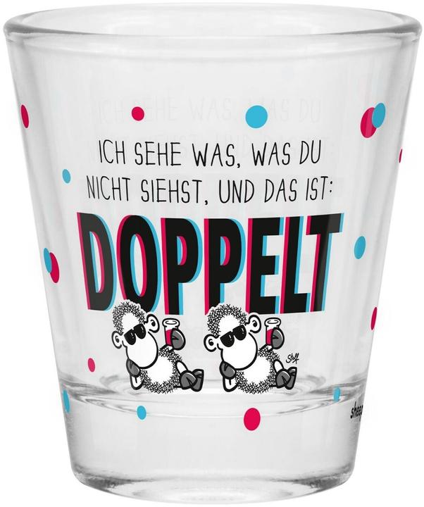 Sheepworld Schnapsglas Doppelt 60 ml, 1 Stück (0.60 dl, 1 x, Bicchiere di vetro)