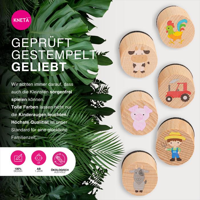 Produktbild Knetä Holzstempel Set Bauärnhof