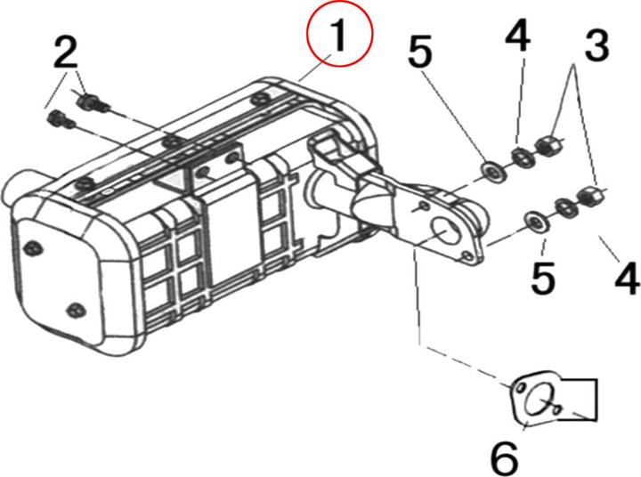 Produktbild Wiltec Dieselmotor 10 PS Ersatzteil Auspufftopf Topf Auspuff Diesel Motor