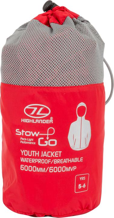 Actual product image Highlander Stow & Go Kids Red Pky Jkt - 11/12 (11, 12)