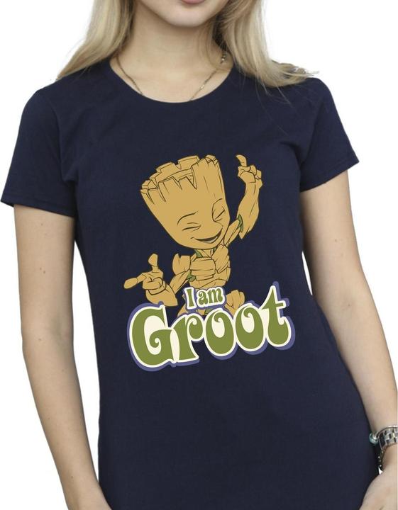 Actual product image Guardians of the Galaxy Womens/Ladies Groot Dancing Cotton T-Shirt (XL)