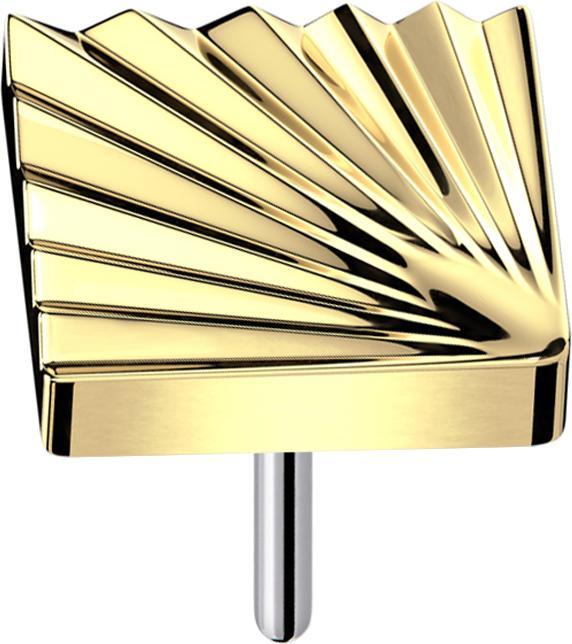 Produktbild Star Piercing Threadless Diamantschliff Scheibe Quadratisch vergoldet (ohne Messing, Titan G23)
