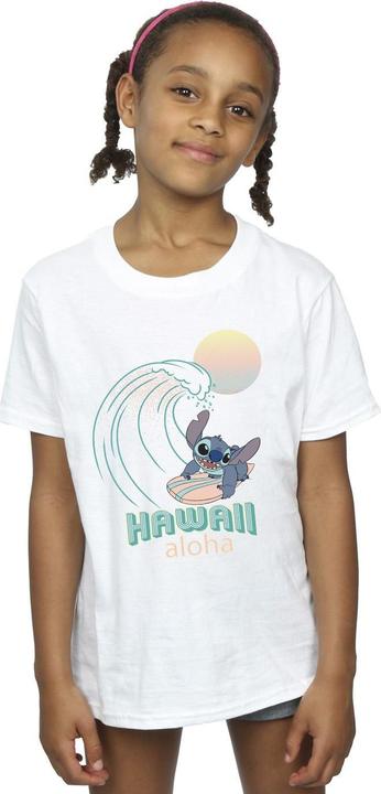 Actual product image Disney Girls Lilo And Stitch Hawaii Cotton T-Shirt (104)