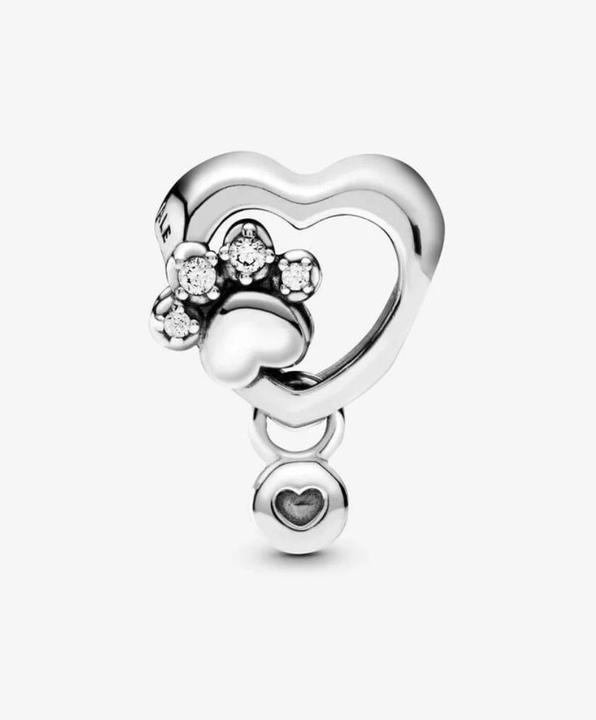 Actual product image Pandora Paw Heart Charm (Sterling silver)