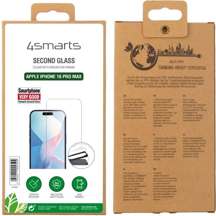 Actual product image 4smarts Second Glass (1 Piece, Apple iPhone 16 Pro Max)
