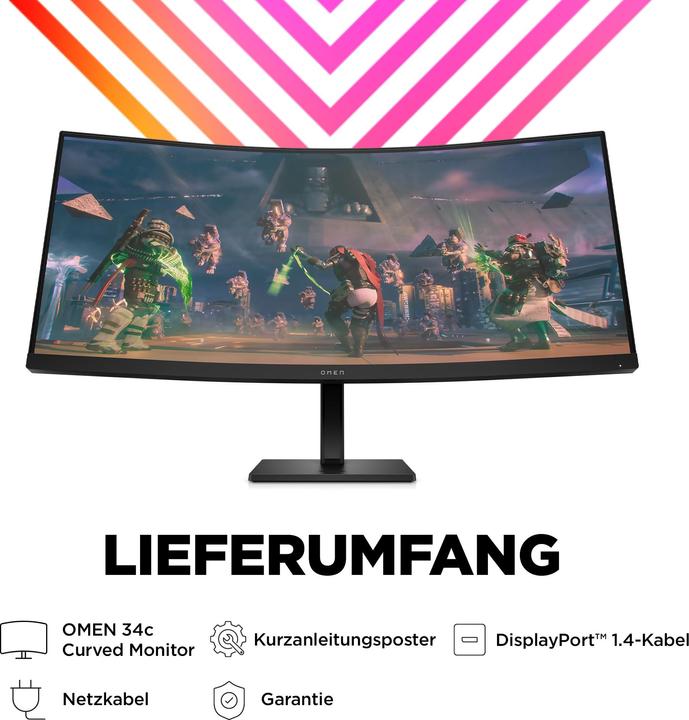 Produktbild HP Omen 34c (3440 x 1440 Pixel, 34")