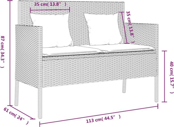 Produktbild VidaXL 10-tlg. Garten-Lounge-Set mit Kissen