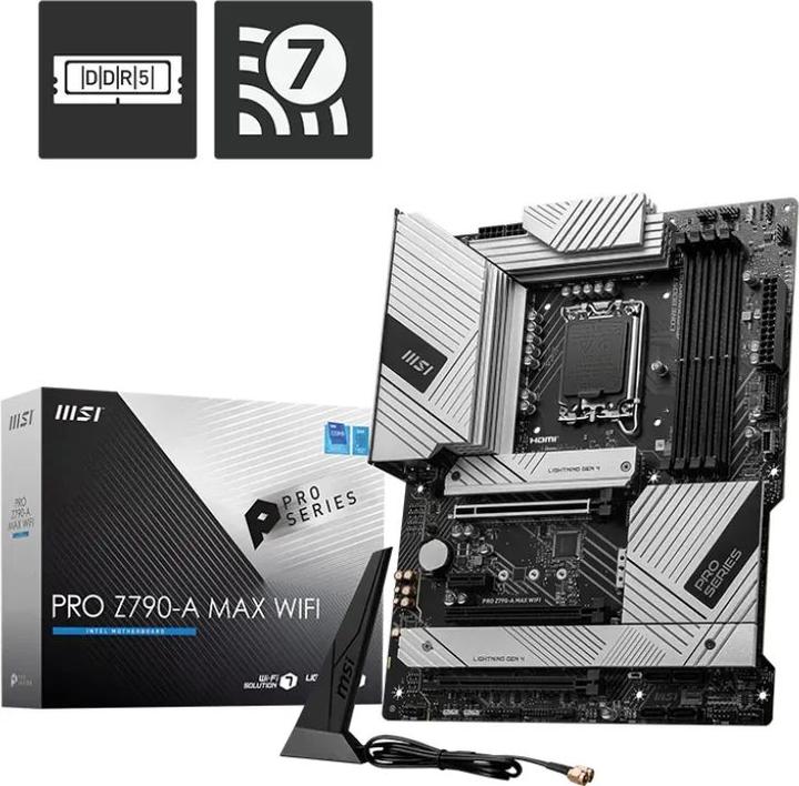 Actual product image MSI PRO Z790-A MAX Wifi (Z790,S1700,ATX,DDR5) (LGA 1700, Intel Z790, ATX)