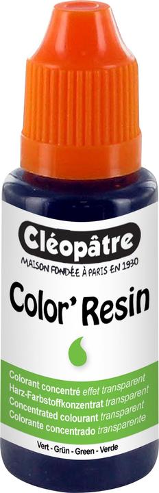 Actual product image Cléopâtre COLOR'RESIN, transp. resin paint 15 ml (Green, 15 ml)
