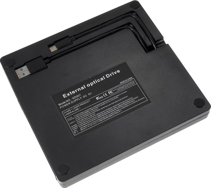 Image du produit Apfelkiste Lecteur externe Slim USB C & USB 3.0 CD DVD-RW (Graveur de DVD, Graveur de CD)