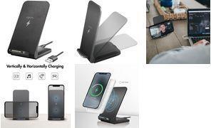 Produktbild LogiLink ZUB Smartphone Stand & WL Charger black (15 W)