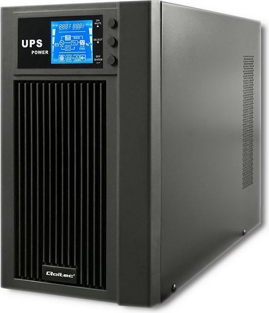 Qoltec Onda sinusoidale pura 53043 (3000 VA, 2400 W, Doppio convertitore online UPS)