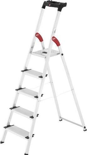 Actual product image Hailo L80 ComfortLine, aluminium safety stepladder, 4 steps (Stepladder, 150 cm)