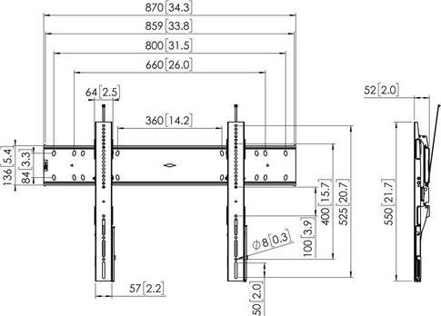 Actual product image Vogels PFW 6810 WALLMOUNT TILT 15 (Wall, 80", 75 kg)