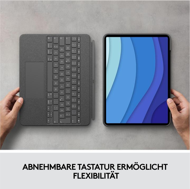 Produktbild Logitech Combo Touch (CH, iPad Pro 12.9 2021 (5. Gen), iPad Pro 12.9 2022 (6. Gen))