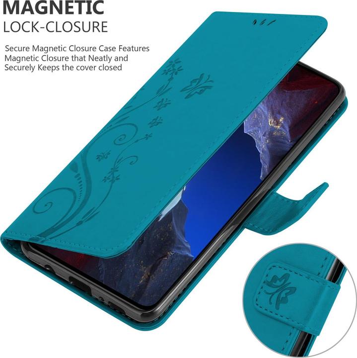 Actual product image Cadorabo Case for Xiaomi Poco F5 Pro Flower Book (Xiaomi Poco F5 Pro)