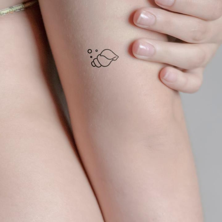 Actual product image minink Temporary tattoo - Shell