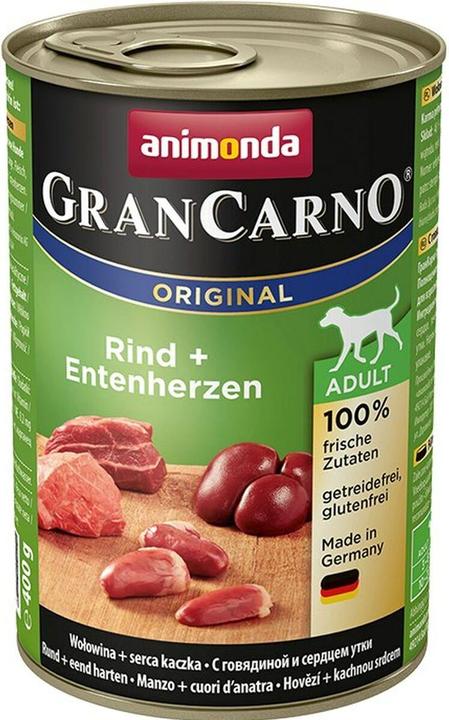 Produktbild animonda GranCarno Original Adult Rind + Entenherzen (Adult, 1 Stk., 400 g)