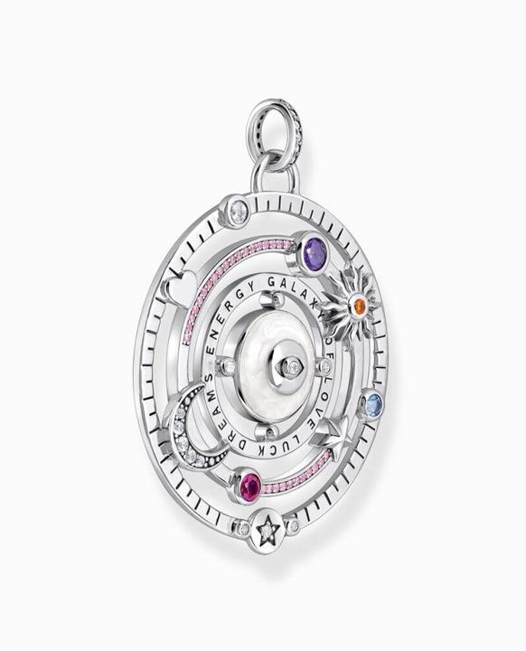 Produktbild Thomas Sabo Kettenanhänger Halbkugel mit Auge bunte Steine Silber geschwärzt (925er Silber, Emaille/Silber, Emaille)